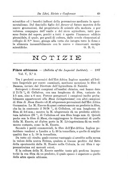 L'agricoltura coloniale organo dell'Istituto agricolo coloniale italiano e dell'Ufficio agrario sperimentale dell'Eritrea