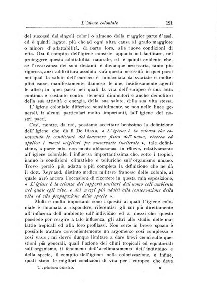 L'agricoltura coloniale organo dell'Istituto agricolo coloniale italiano e dell'Ufficio agrario sperimentale dell'Eritrea