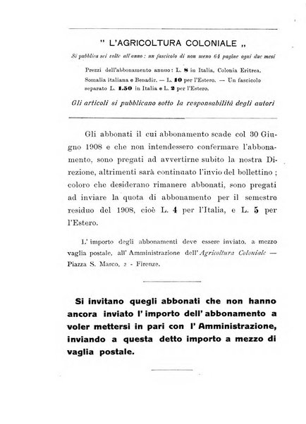 L'agricoltura coloniale organo dell'Istituto agricolo coloniale italiano e dell'Ufficio agrario sperimentale dell'Eritrea