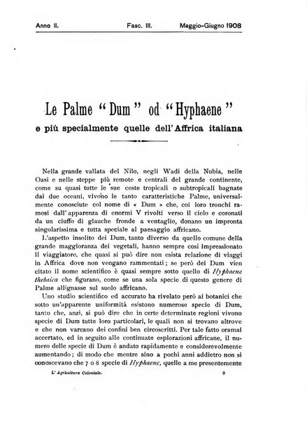 L'agricoltura coloniale organo dell'Istituto agricolo coloniale italiano e dell'Ufficio agrario sperimentale dell'Eritrea