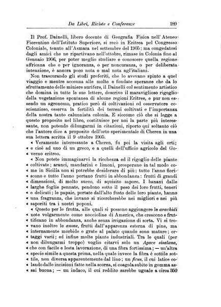 L'agricoltura coloniale organo dell'Istituto agricolo coloniale italiano e dell'Ufficio agrario sperimentale dell'Eritrea