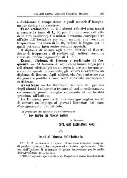 L'agricoltura coloniale organo dell'Istituto agricolo coloniale italiano e dell'Ufficio agrario sperimentale dell'Eritrea