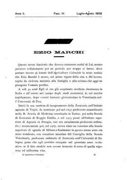 L'agricoltura coloniale organo dell'Istituto agricolo coloniale italiano e dell'Ufficio agrario sperimentale dell'Eritrea