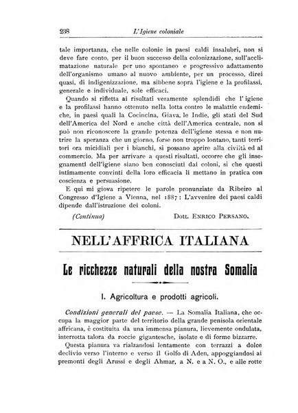 L'agricoltura coloniale organo dell'Istituto agricolo coloniale italiano e dell'Ufficio agrario sperimentale dell'Eritrea