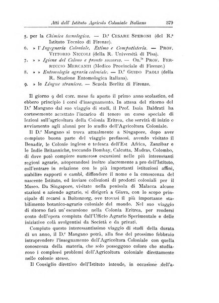 L'agricoltura coloniale organo dell'Istituto agricolo coloniale italiano e dell'Ufficio agrario sperimentale dell'Eritrea