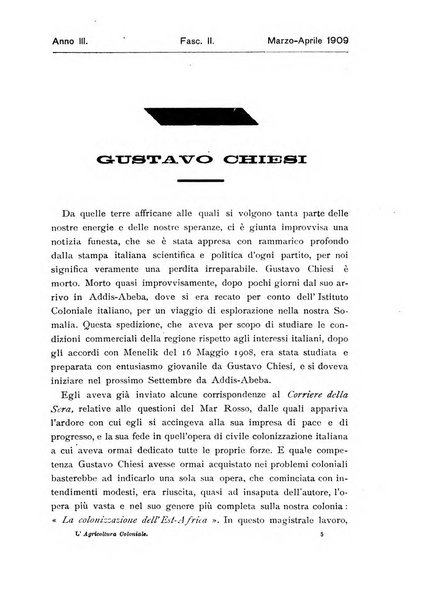 L'agricoltura coloniale organo dell'Istituto agricolo coloniale italiano e dell'Ufficio agrario sperimentale dell'Eritrea