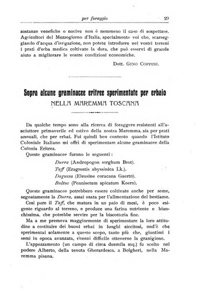 L'agricoltura coloniale organo dell'Istituto agricolo coloniale italiano e dell'Ufficio agrario sperimentale dell'Eritrea