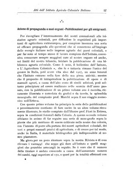 L'agricoltura coloniale organo dell'Istituto agricolo coloniale italiano e dell'Ufficio agrario sperimentale dell'Eritrea