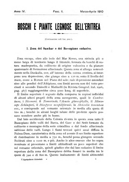 L'agricoltura coloniale organo dell'Istituto agricolo coloniale italiano e dell'Ufficio agrario sperimentale dell'Eritrea