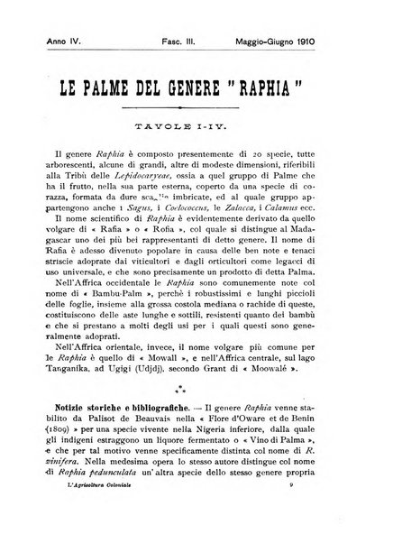 L'agricoltura coloniale organo dell'Istituto agricolo coloniale italiano e dell'Ufficio agrario sperimentale dell'Eritrea