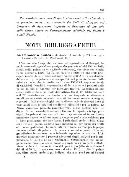 L'agricoltura coloniale organo dell'Istituto agricolo coloniale italiano e dell'Ufficio agrario sperimentale dell'Eritrea