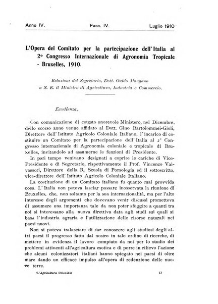 L'agricoltura coloniale organo dell'Istituto agricolo coloniale italiano e dell'Ufficio agrario sperimentale dell'Eritrea