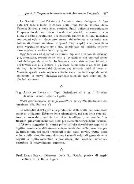 L'agricoltura coloniale organo dell'Istituto agricolo coloniale italiano e dell'Ufficio agrario sperimentale dell'Eritrea