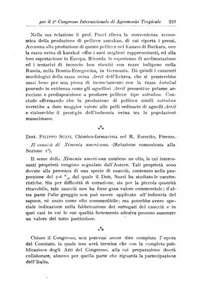 L'agricoltura coloniale organo dell'Istituto agricolo coloniale italiano e dell'Ufficio agrario sperimentale dell'Eritrea