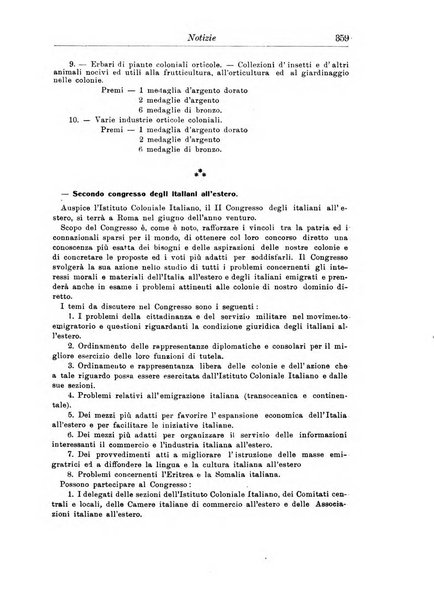 L'agricoltura coloniale organo dell'Istituto agricolo coloniale italiano e dell'Ufficio agrario sperimentale dell'Eritrea