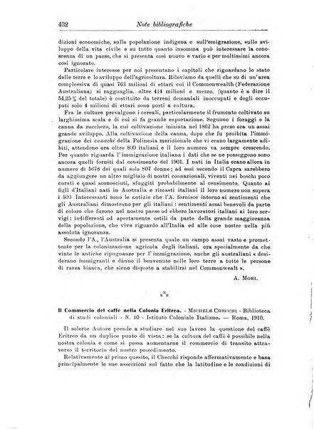 L'agricoltura coloniale organo dell'Istituto agricolo coloniale italiano e dell'Ufficio agrario sperimentale dell'Eritrea