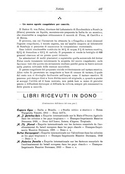 L'agricoltura coloniale organo dell'Istituto agricolo coloniale italiano e dell'Ufficio agrario sperimentale dell'Eritrea