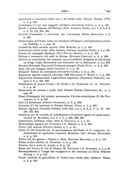 L'agricoltura coloniale organo dell'Istituto agricolo coloniale italiano e dell'Ufficio agrario sperimentale dell'Eritrea