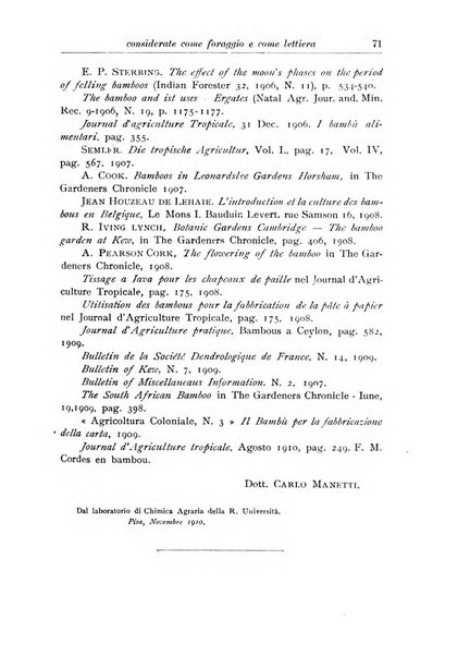 L'agricoltura coloniale organo dell'Istituto agricolo coloniale italiano e dell'Ufficio agrario sperimentale dell'Eritrea