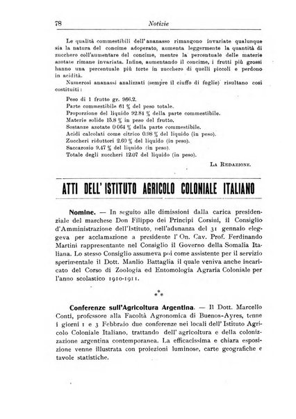 L'agricoltura coloniale organo dell'Istituto agricolo coloniale italiano e dell'Ufficio agrario sperimentale dell'Eritrea