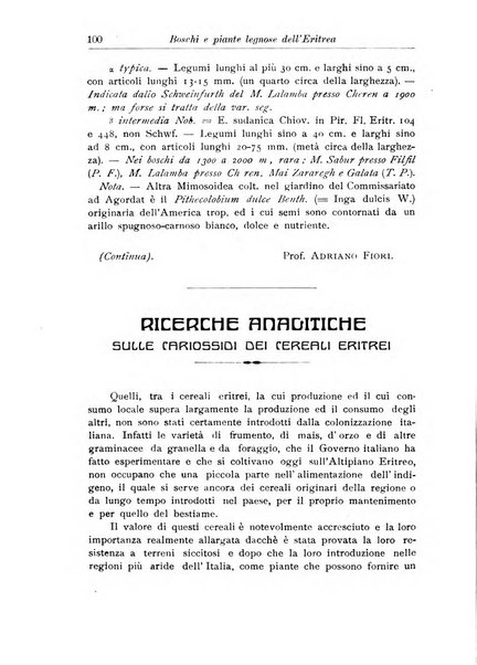 L'agricoltura coloniale organo dell'Istituto agricolo coloniale italiano e dell'Ufficio agrario sperimentale dell'Eritrea