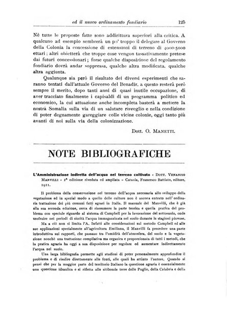 L'agricoltura coloniale organo dell'Istituto agricolo coloniale italiano e dell'Ufficio agrario sperimentale dell'Eritrea