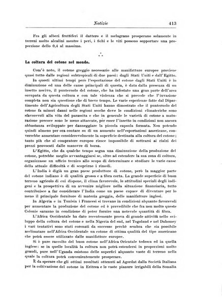 L'agricoltura coloniale organo dell'Istituto agricolo coloniale italiano e dell'Ufficio agrario sperimentale dell'Eritrea