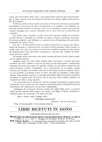 L'agricoltura coloniale organo dell'Istituto agricolo coloniale italiano e dell'Ufficio agrario sperimentale dell'Eritrea