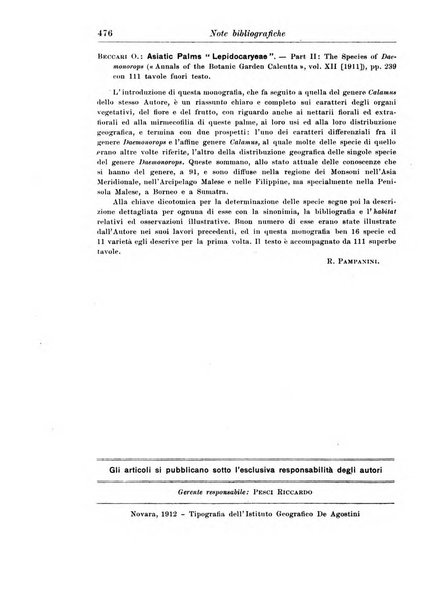 L'agricoltura coloniale organo dell'Istituto agricolo coloniale italiano e dell'Ufficio agrario sperimentale dell'Eritrea