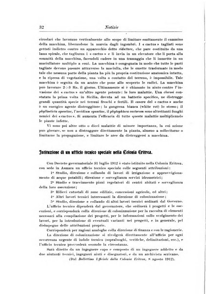 L'agricoltura coloniale organo dell'Istituto agricolo coloniale italiano e dell'Ufficio agrario sperimentale dell'Eritrea