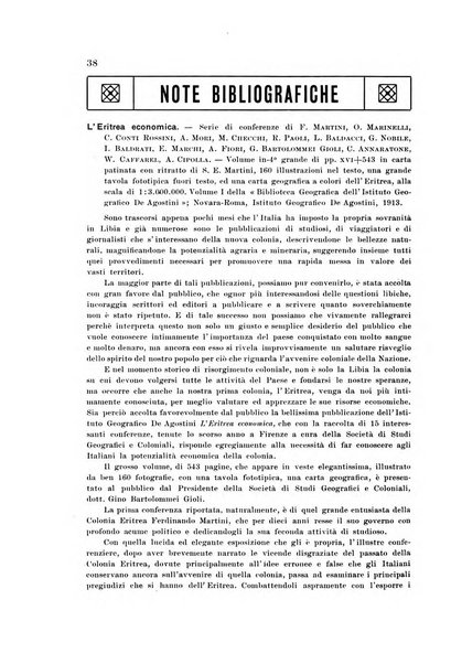 L'agricoltura coloniale organo dell'Istituto agricolo coloniale italiano e dell'Ufficio agrario sperimentale dell'Eritrea