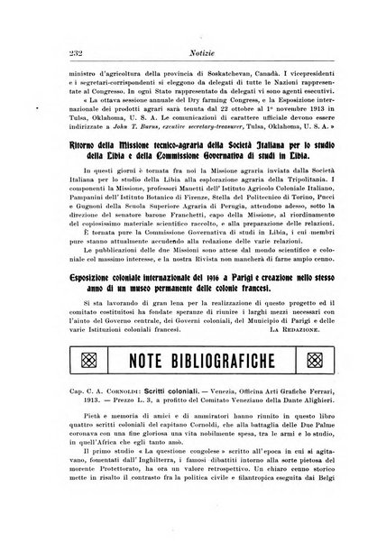 L'agricoltura coloniale organo dell'Istituto agricolo coloniale italiano e dell'Ufficio agrario sperimentale dell'Eritrea