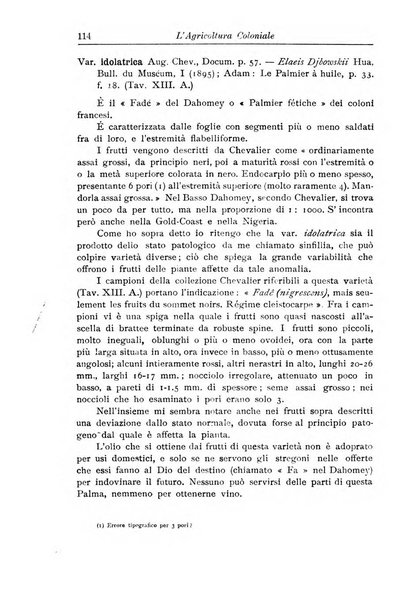 L'agricoltura coloniale organo dell'Istituto agricolo coloniale italiano e dell'Ufficio agrario sperimentale dell'Eritrea