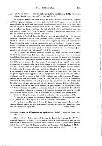 L'agricoltura coloniale organo dell'Istituto agricolo coloniale italiano e dell'Ufficio agrario sperimentale dell'Eritrea