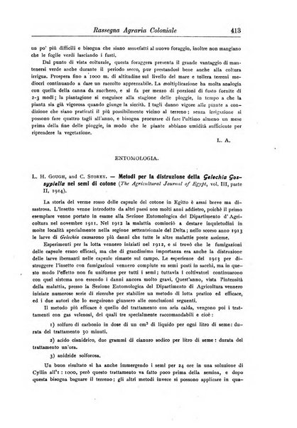 L'agricoltura coloniale organo dell'Istituto agricolo coloniale italiano e dell'Ufficio agrario sperimentale dell'Eritrea