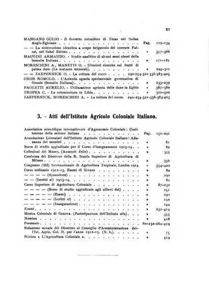 L'agricoltura coloniale organo dell'Istituto agricolo coloniale italiano e dell'Ufficio agrario sperimentale dell'Eritrea