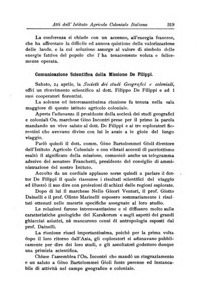 L'agricoltura coloniale organo dell'Istituto agricolo coloniale italiano e dell'Ufficio agrario sperimentale dell'Eritrea