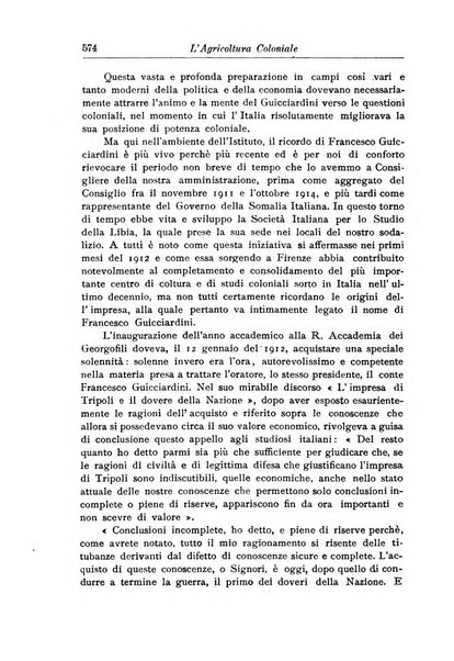 L'agricoltura coloniale organo dell'Istituto agricolo coloniale italiano e dell'Ufficio agrario sperimentale dell'Eritrea