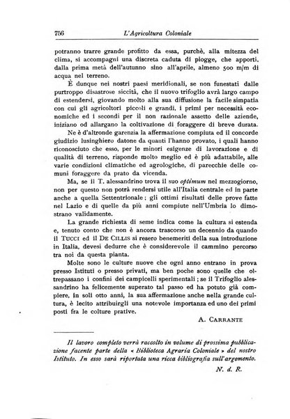 L'agricoltura coloniale organo dell'Istituto agricolo coloniale italiano e dell'Ufficio agrario sperimentale dell'Eritrea