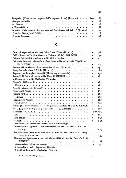 L'agricoltura coloniale organo dell'Istituto agricolo coloniale italiano e dell'Ufficio agrario sperimentale dell'Eritrea