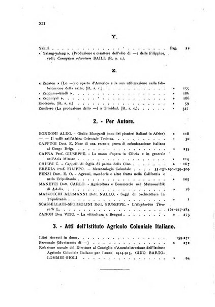 L'agricoltura coloniale organo dell'Istituto agricolo coloniale italiano e dell'Ufficio agrario sperimentale dell'Eritrea