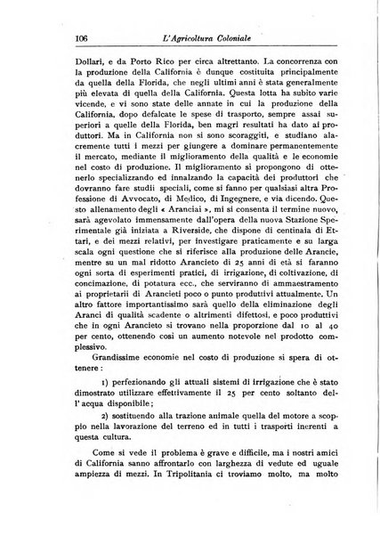 L'agricoltura coloniale organo dell'Istituto agricolo coloniale italiano e dell'Ufficio agrario sperimentale dell'Eritrea