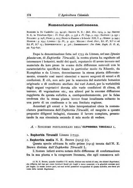 L'agricoltura coloniale organo dell'Istituto agricolo coloniale italiano e dell'Ufficio agrario sperimentale dell'Eritrea