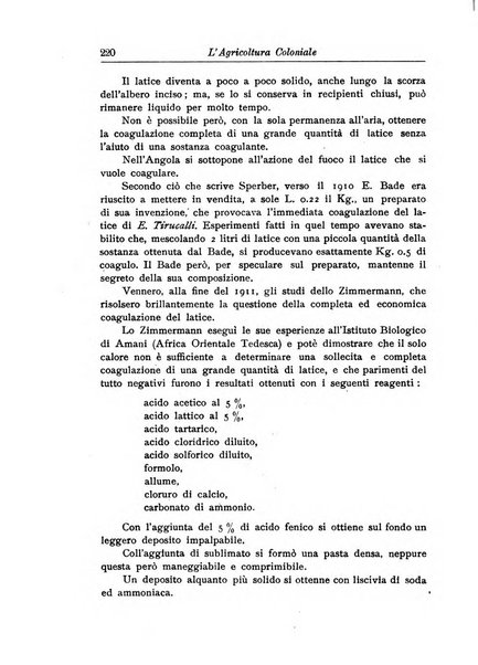 L'agricoltura coloniale organo dell'Istituto agricolo coloniale italiano e dell'Ufficio agrario sperimentale dell'Eritrea