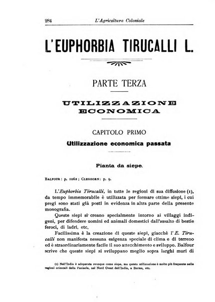 L'agricoltura coloniale organo dell'Istituto agricolo coloniale italiano e dell'Ufficio agrario sperimentale dell'Eritrea