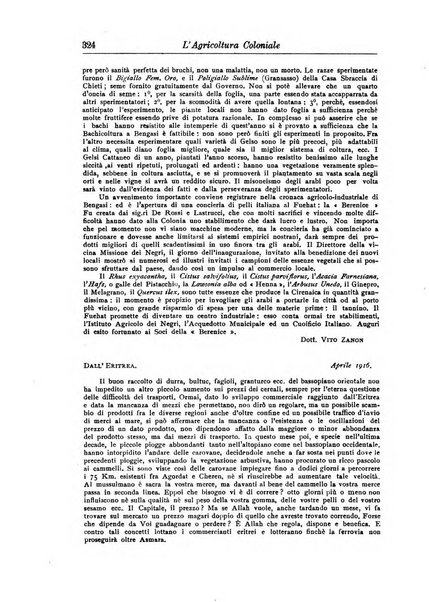 L'agricoltura coloniale organo dell'Istituto agricolo coloniale italiano e dell'Ufficio agrario sperimentale dell'Eritrea