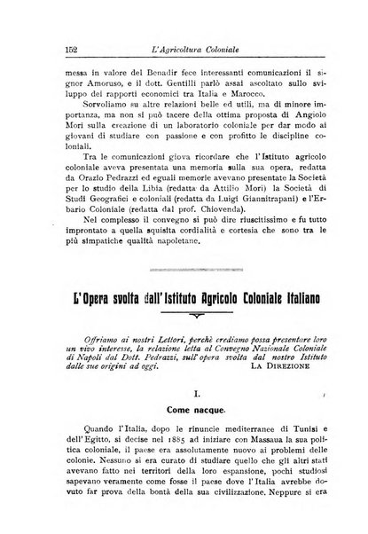 L'agricoltura coloniale organo dell'Istituto agricolo coloniale italiano e dell'Ufficio agrario sperimentale dell'Eritrea