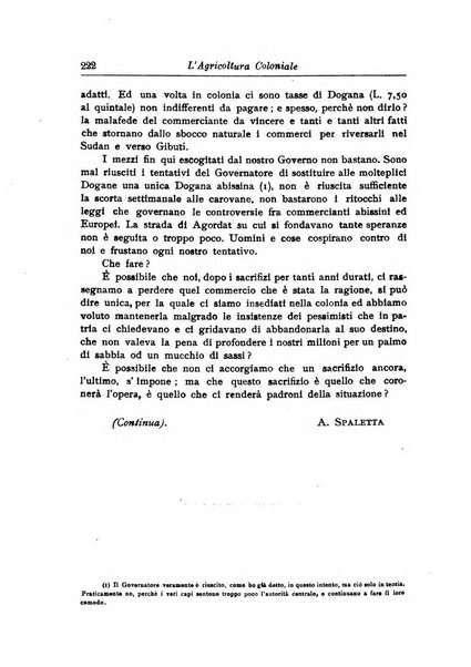 L'agricoltura coloniale organo dell'Istituto agricolo coloniale italiano e dell'Ufficio agrario sperimentale dell'Eritrea