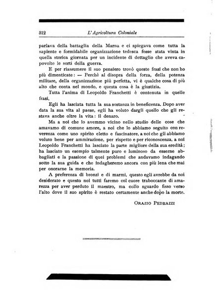 L'agricoltura coloniale organo dell'Istituto agricolo coloniale italiano e dell'Ufficio agrario sperimentale dell'Eritrea