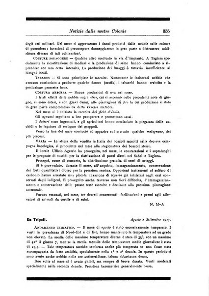 L'agricoltura coloniale organo dell'Istituto agricolo coloniale italiano e dell'Ufficio agrario sperimentale dell'Eritrea